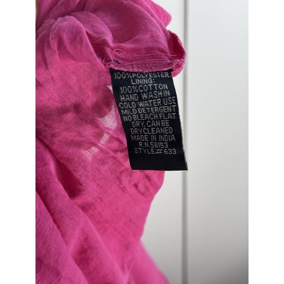 Chaudry by kc Tiered Maxi Dress Pink Purple Paisley Print Bohemian Summer M - Picture 5 of 8